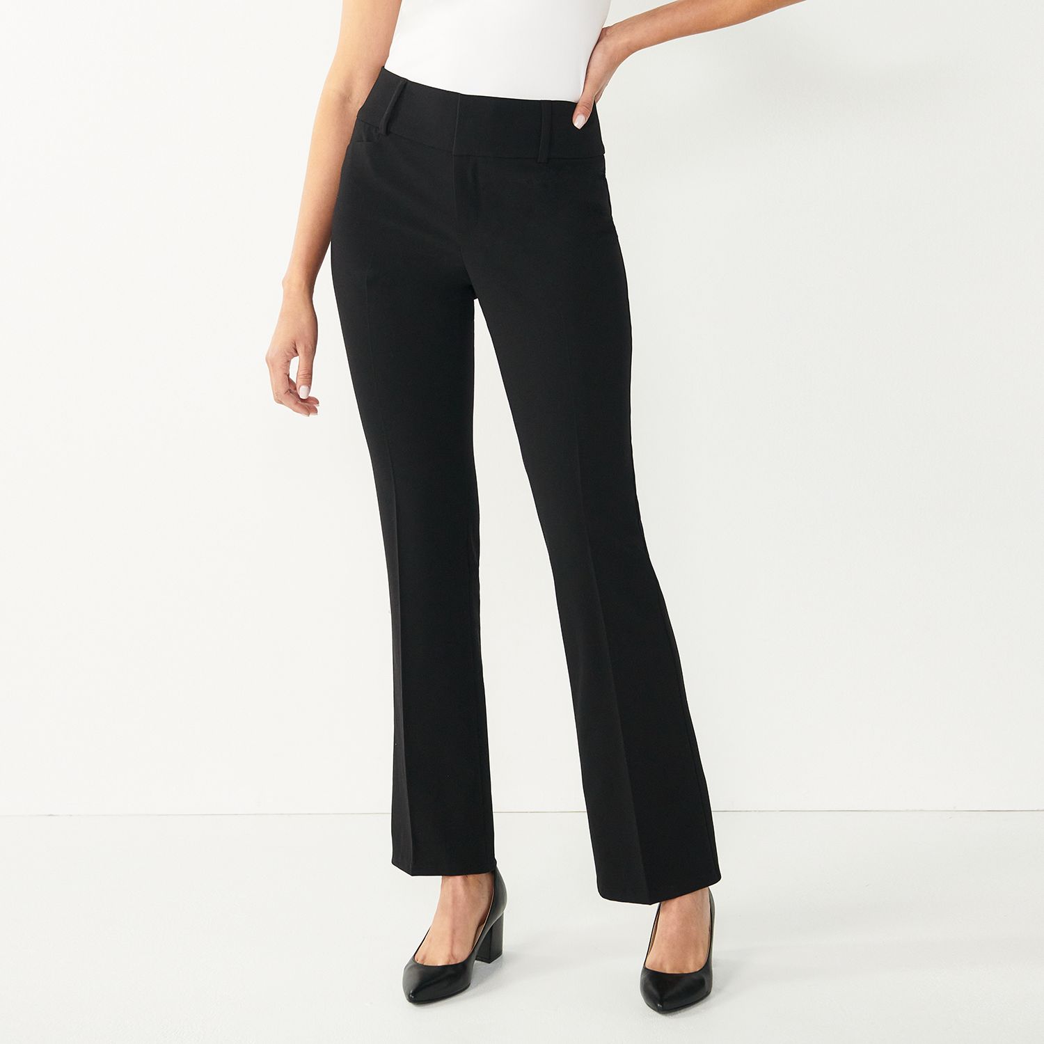 black slack work pants womens