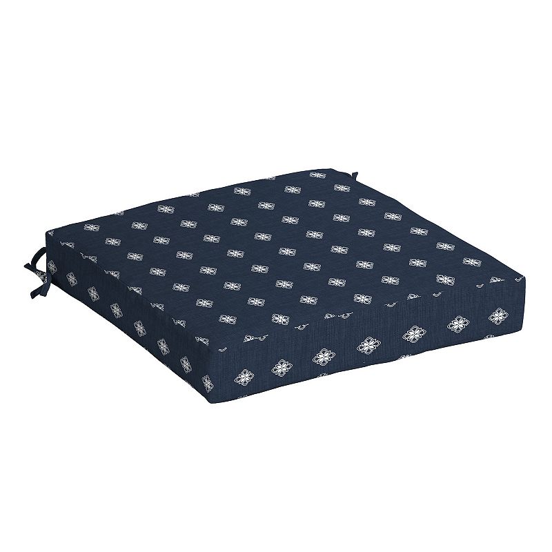 Arden Selections Diamond Geo Outdoor Seat Cushion, Blue, 21X21