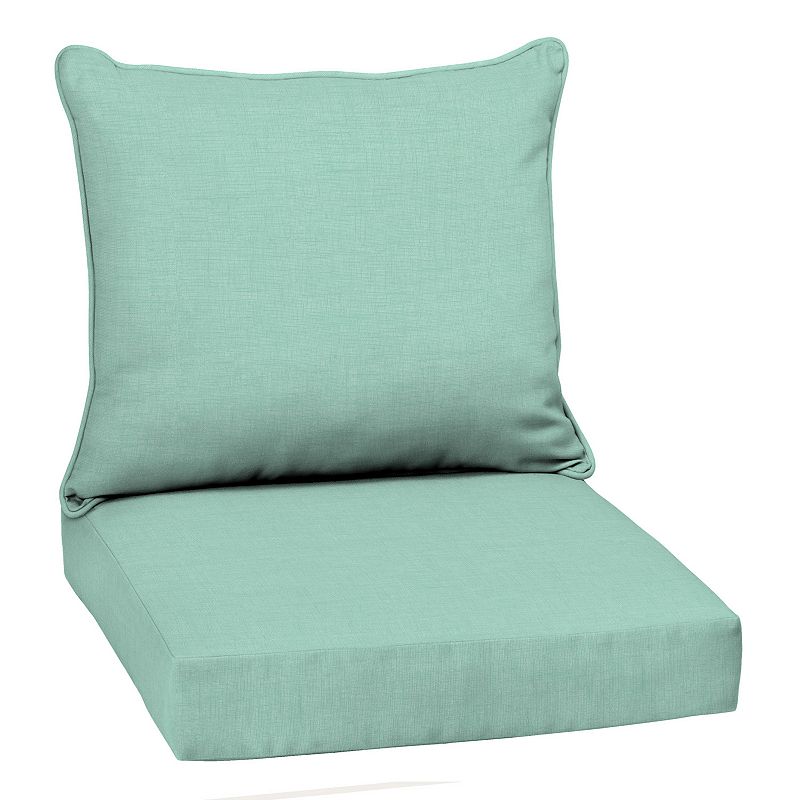 Arden Selections Leala Texture Outdoor Deep Seat Set, Blue, 24X22