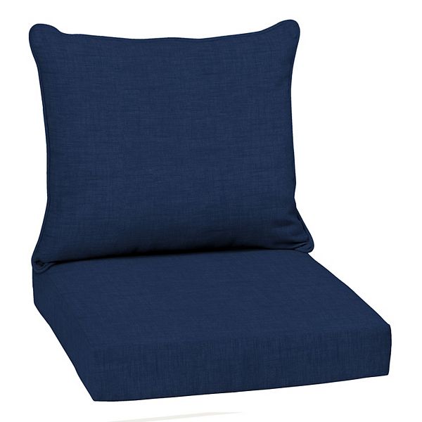 Arden 24&#34;x22&#34; Outdoor Deep Seat Set Sapphire Blue Leala Texture: Water-Resistant Patio Cushions with Zipper