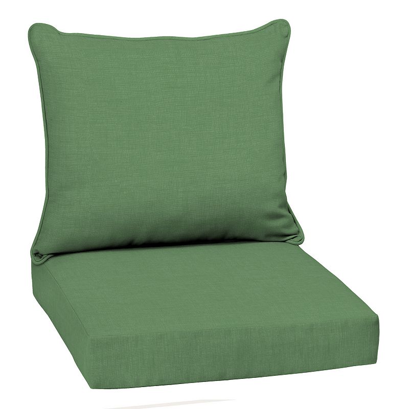 Arden Selections Leala Texture Outdoor Deep Seat Set, Green, 24X22