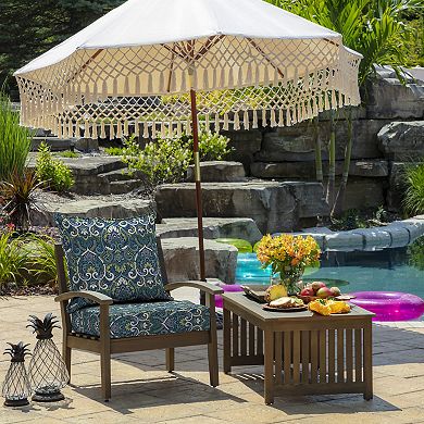 Arden Selections Aurora Damask Outdoor Deep Seat Set