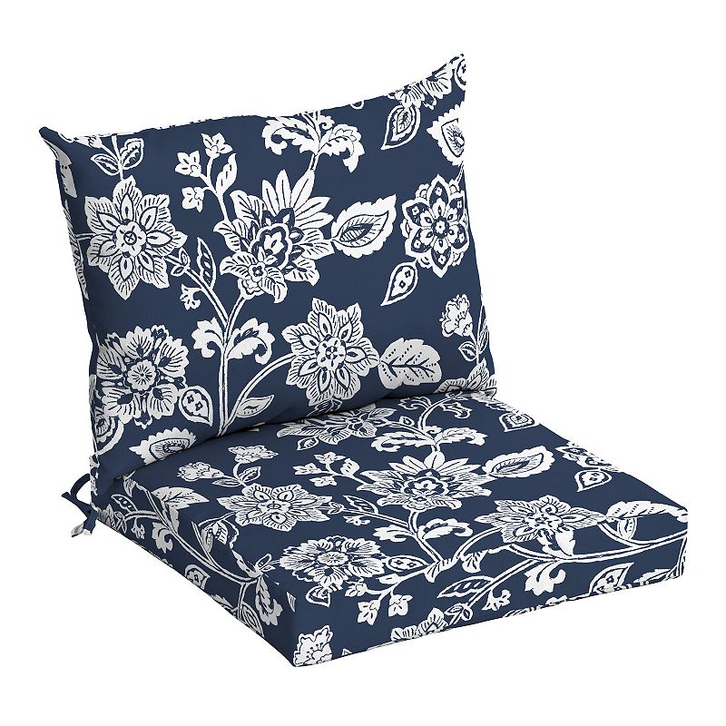 Arden Selections Clark Outdoor Dining Chair Cushion Set, Blue, 21X21