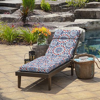 Arden Selections Diamond Geo Outdoor Chaise Lounge Cushion