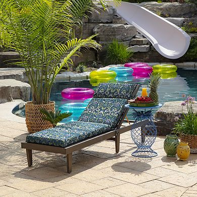 Arden Selections Aurora Damask Outdoor Chaise Lounge Cushion