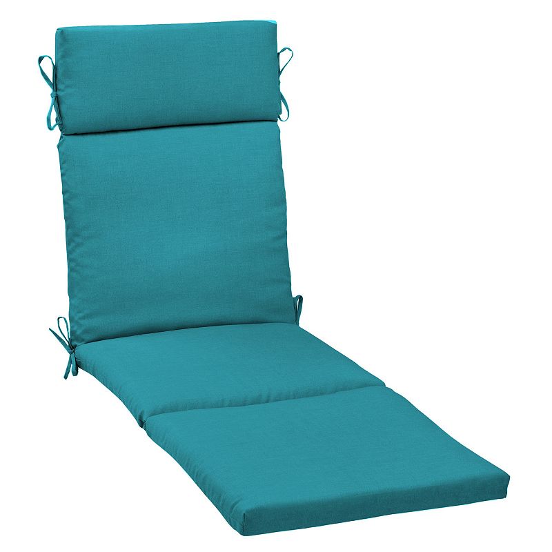 Arden Selections Leala Texture Outdoor Chaise Lounge Cushion, Blue, 72X21