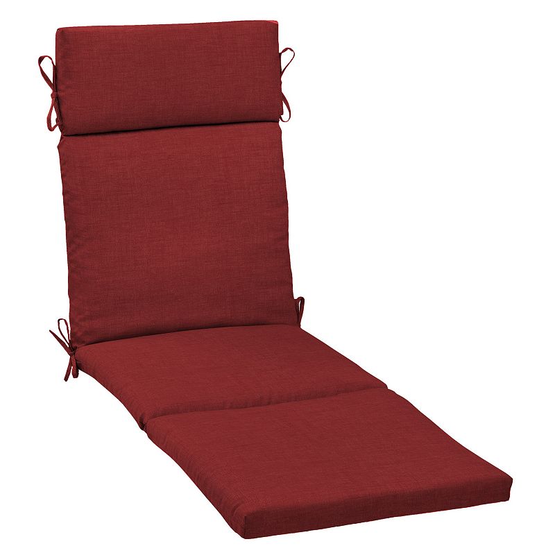 Arden Selections Leala Texture Outdoor Chaise Lounge Cushion, Red, 72X21
