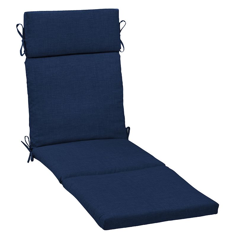 Arden Selections Leala Texture Outdoor Chaise Lounge Cushion, Blue, 72X21