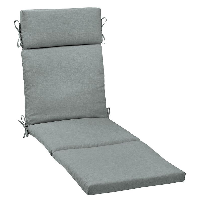 Arden Selections Leala Texture Outdoor Chaise Lounge Cushion, Grey, 72X21