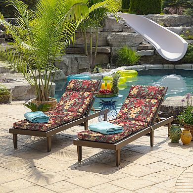 Arden Selections Ditsy Floral Outdoor Chaise Lounge Cushion