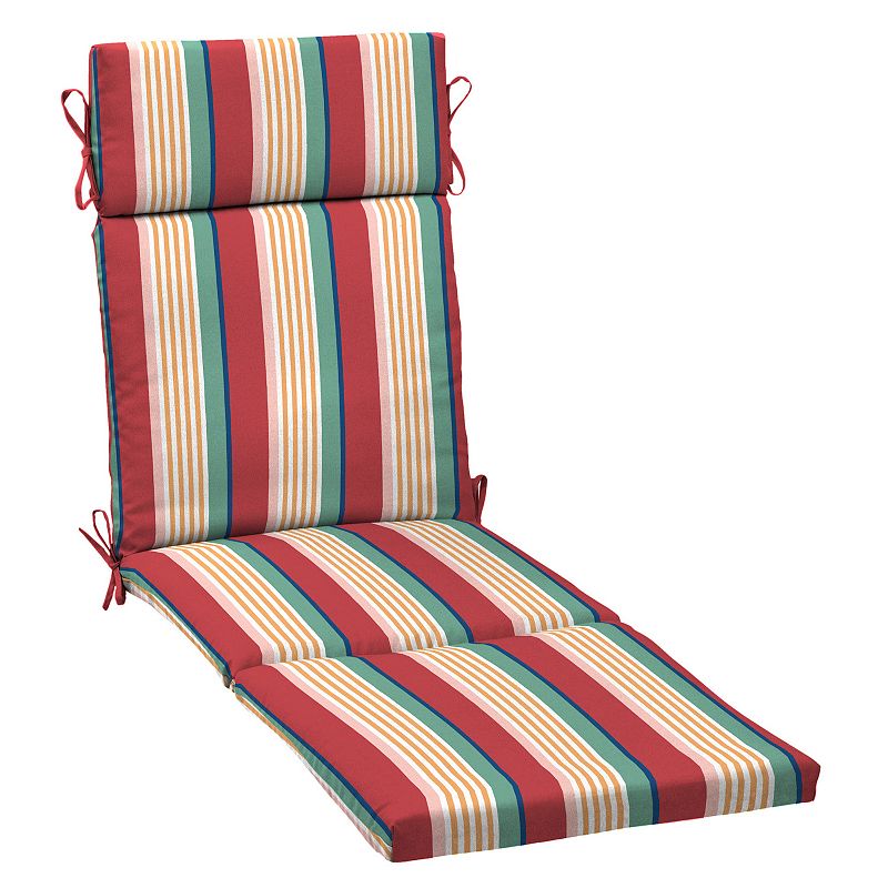 Arden Selections Ditsy Floral Outdoor Chaise Lounge Cushion, Red, 72X21