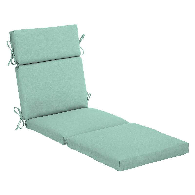 Arden Selections Leala Texture Outdoor Chaise Lounge Cushion, Blue, 77X22