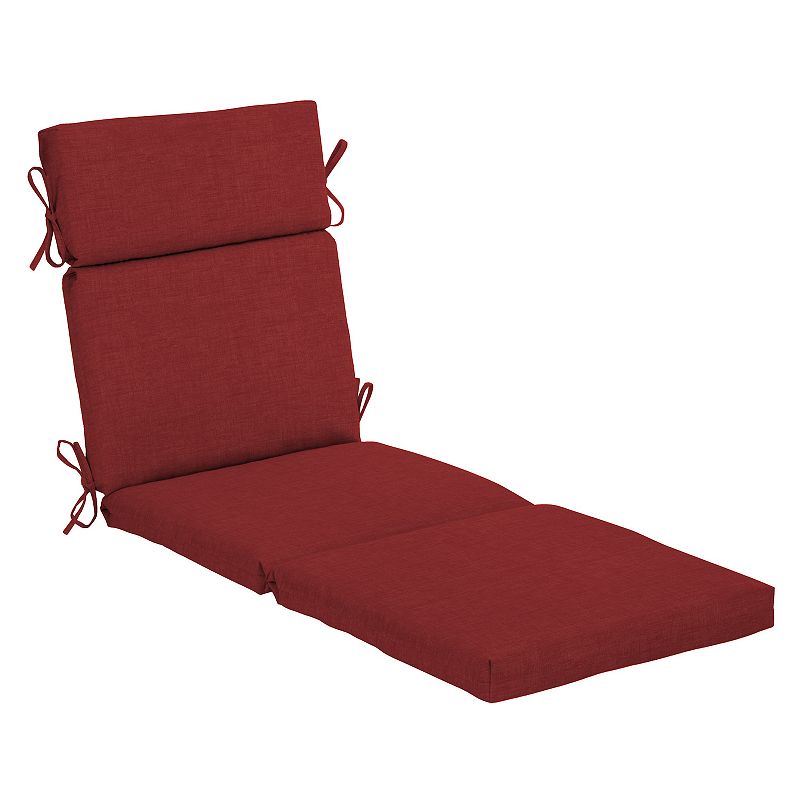 Arden Selections Leala Texture Outdoor Chaise Lounge Cushion, Red, 77X22
