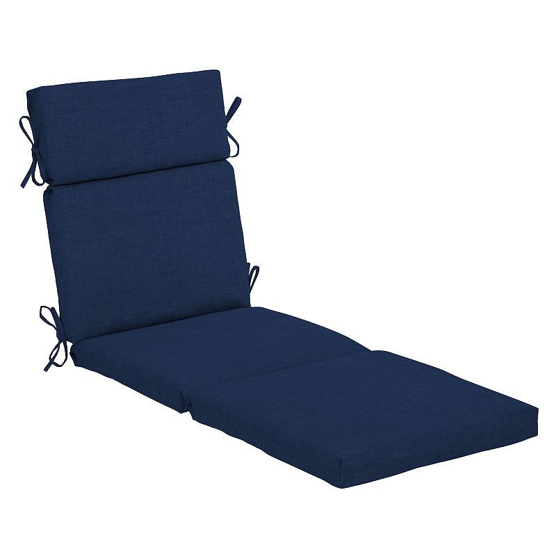 Arden Selections Leala Texture Outdoor Chaise Lounge Cushion, Blue, 77X22