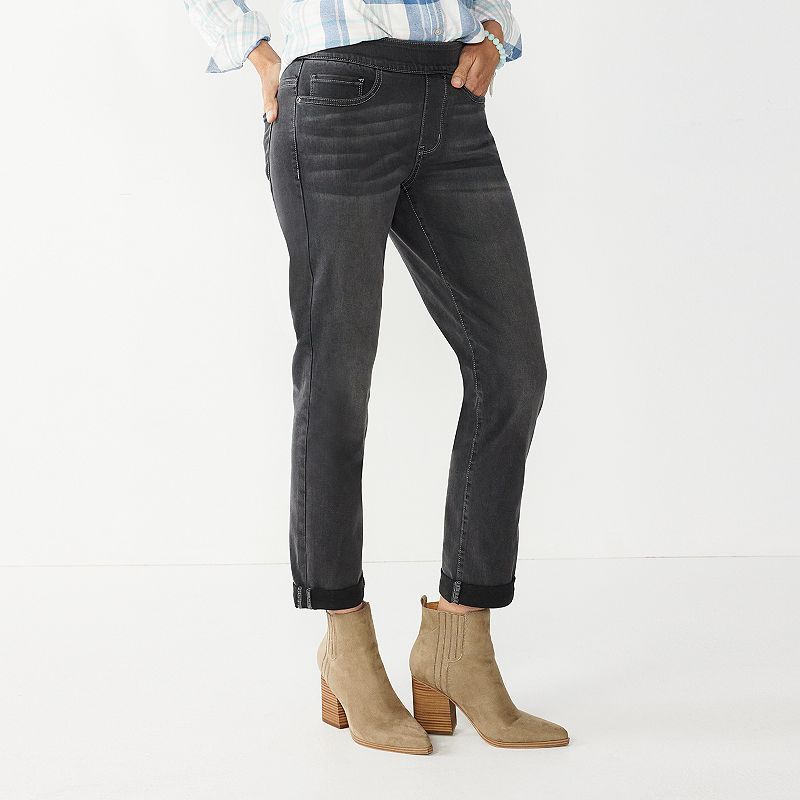 Petite Croft & Barrow Pull-On Girlfriend Jeans, Womens, Size: 18 Petite, M