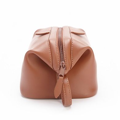 Royce Leather Barrel Toiletry Bag