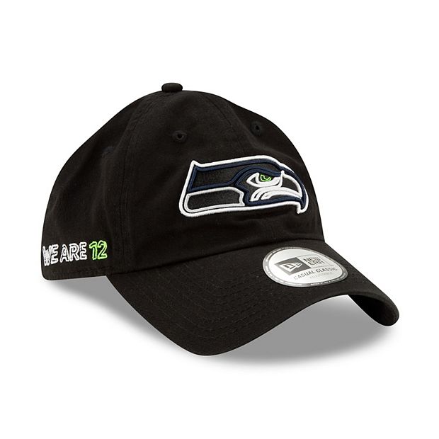 Seattle Seahawks New Era Black On Black PU Leather Bill 59FIFTY