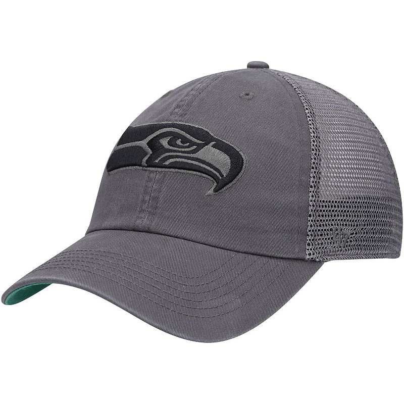 Mens 47 Charcoal Seattle Seahawks Trawler Clean Up Adjustable Hat, Blue C