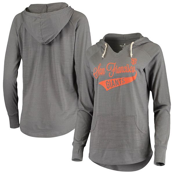 San Francisco Giants Soft as a Grape Women's Plus Size V-Neck Jersey  T-Shirt - Gray