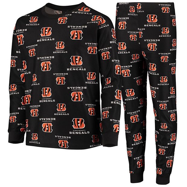 Cincinnati Bengals Mens Black Team Logo Sleep Pants on Sale