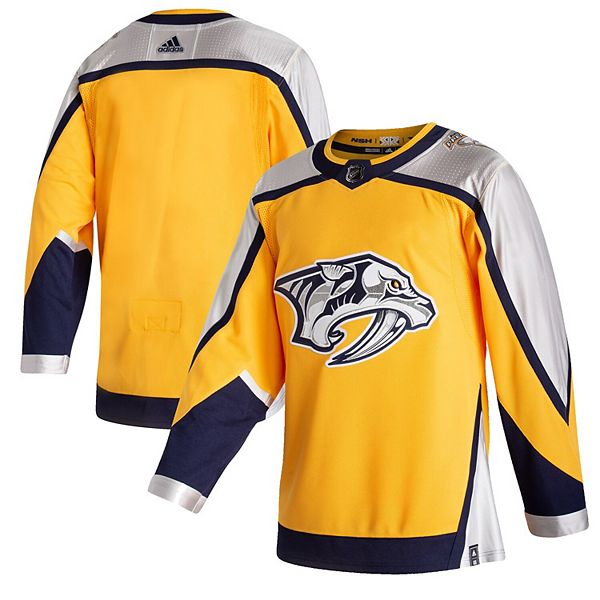 Men's adidas Yellow Nashville Predators 2020/21 Reverse Retro Authentic Jersey Men's adidas Yellow Nashville Predators 2020/21 Reverse Retro Authentic Jersey