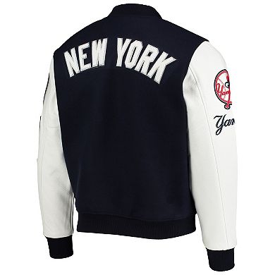 Men's Pro Standard Navy/White New York Yankees Varsity Logo Full-Zip Jacket