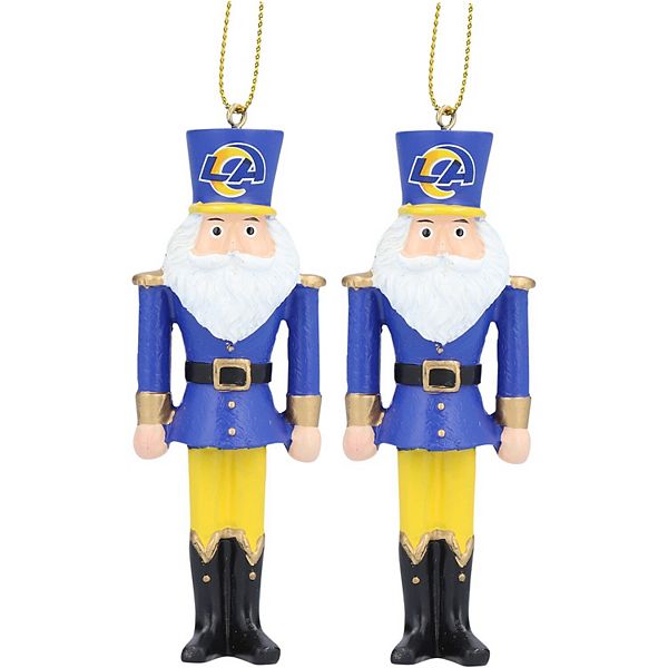 Los Angeles Rams 2Pack Santa Nutcracker Ornament Set