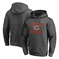 Men's Antigua Navy/Heather Gray Chicago Bears Victory Colorblock Pullover Hoodie Size: Large