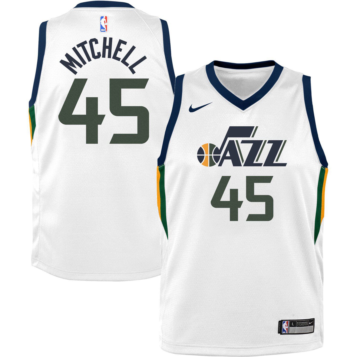 donovan mitchell white jersey