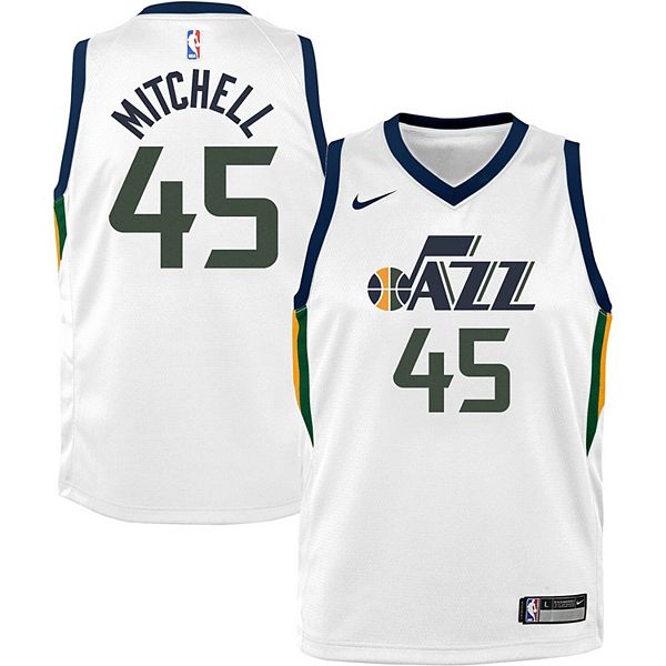 WHITE] Big Kids Donovan Mitchell Association Jersey Cavs