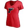 Women's Fanatics Branded Vladimir Tarasenko Red St. Louis Blues 2020/21 Special Edition Authentic Stack Name & Number V-Neck T-Shirt
