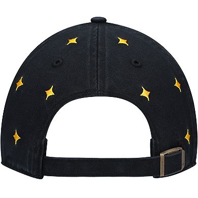 Women's '47 Black/Gold Pittsburgh Steelers Confetti Clean Up Adjustable Hat