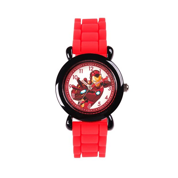 Marvel Iron Man Kids Black Plastic Watch