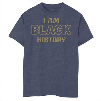 Boys 8-20 I Am Black History Text Tee