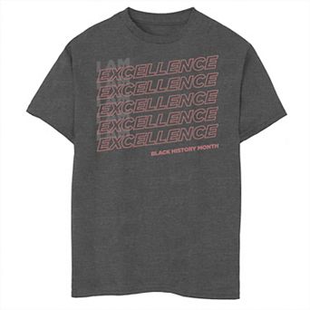Boys 8-20 Excellence Stack Text Tee