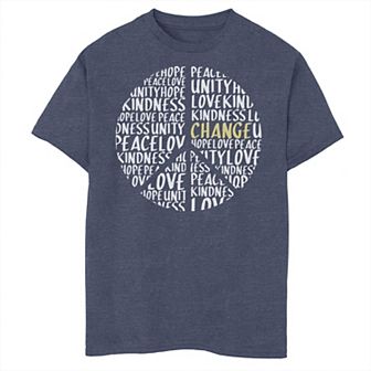 Boys 8-20 Peace Symbol Love Tee