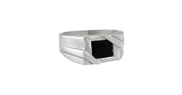 Sterling Silver Onyx Ring - Men