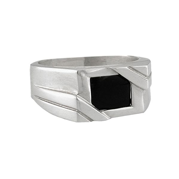 Sterling Silver Onyx Ring Men