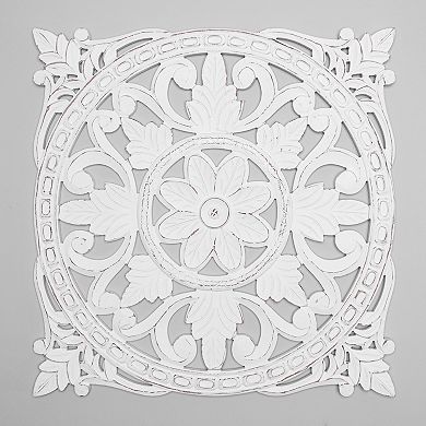 American Art Gallery Square Floral Medallion Wall Decor