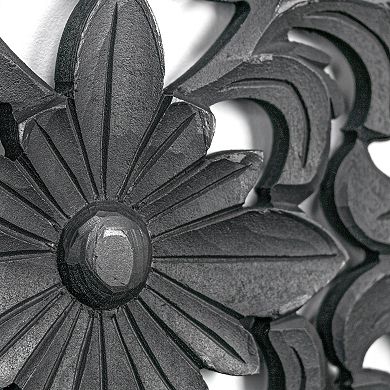 American Art Gallery Black Floral Medallion Wall Decor