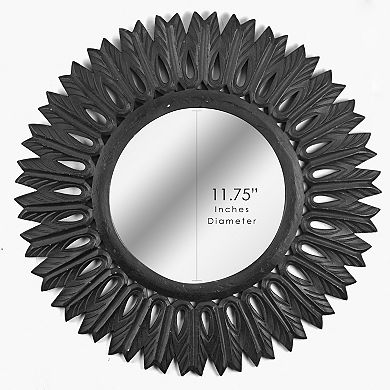 American Art Gallery Black Medallion Sunburst Wall Mirror