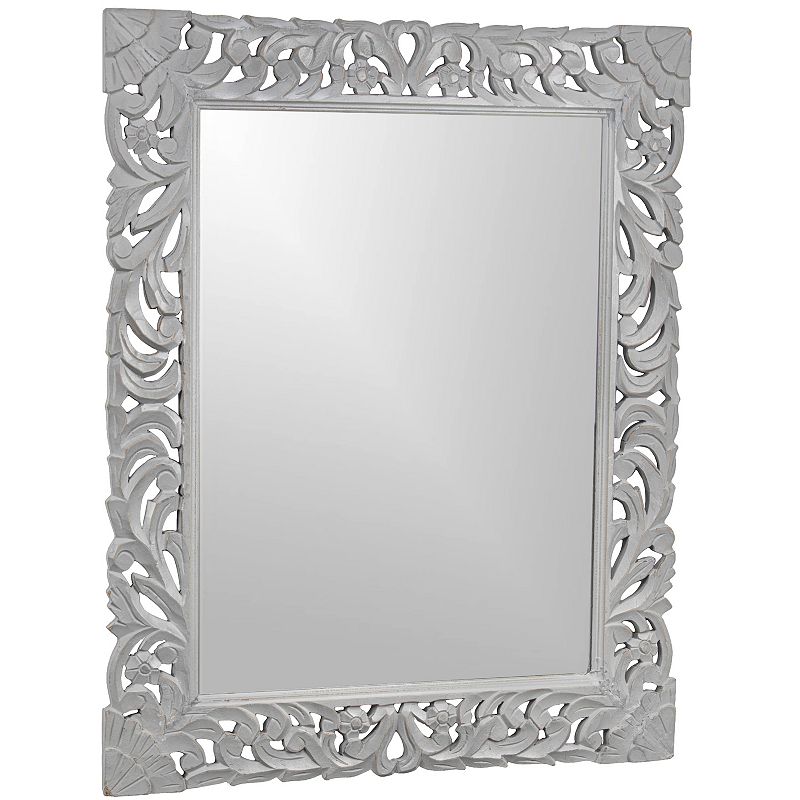 American Art Gallery Gray Medallion Wall Mirror, Grey