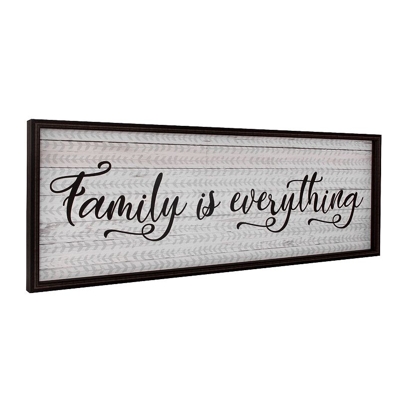 American Art Gallery Family is Everything Framed Wall Decor, Grey