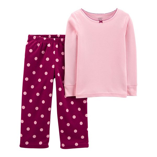 2T Carters Polka-Dot Pig Pajama Set 