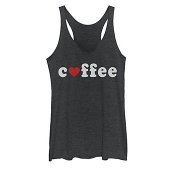 Juniors' Coffee Heart Tank Top