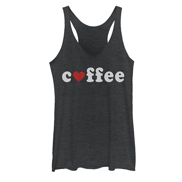 Juniors' Coffee Heart Tank Top