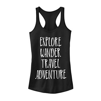 Juniors' Explore Wander Travel Adventure Tank Top