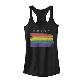 Juniors' Fifth Sun Pride Rainbow Paint Smear Tank Top