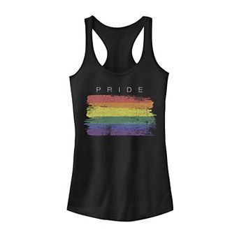 Juniors' Fifth Sun Pride Rainbow Paint Smear Tank Top
