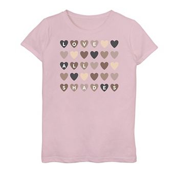 Girls 7-16 Love All Shades Text Tee